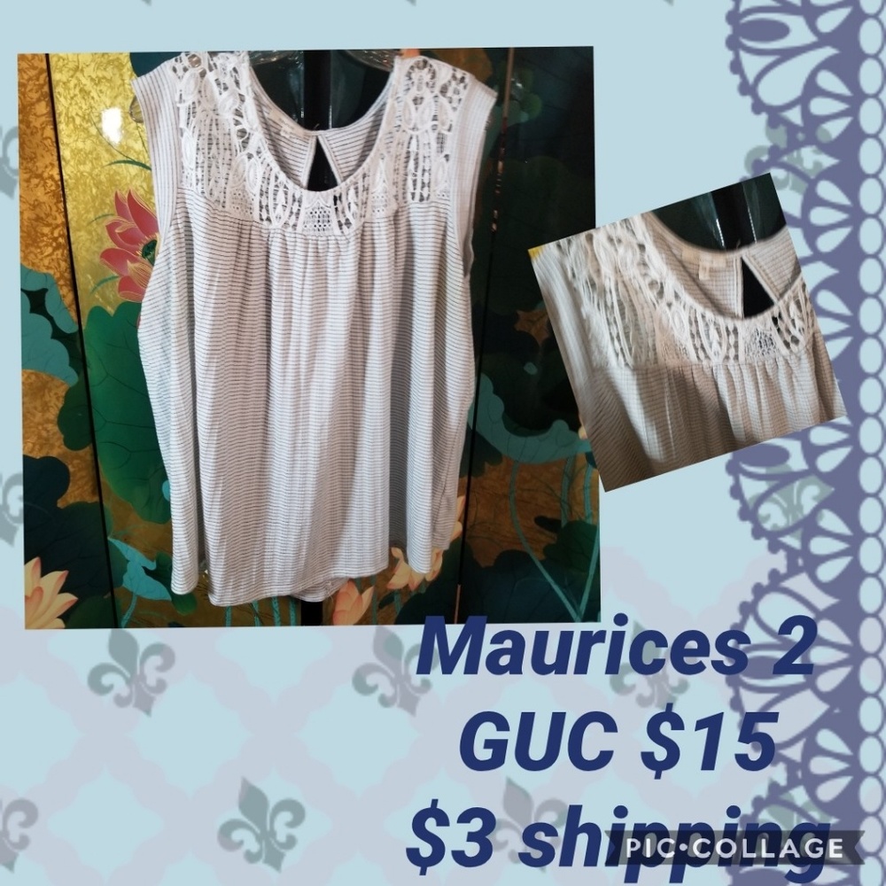 Maurices 2 striped top, thick fabric